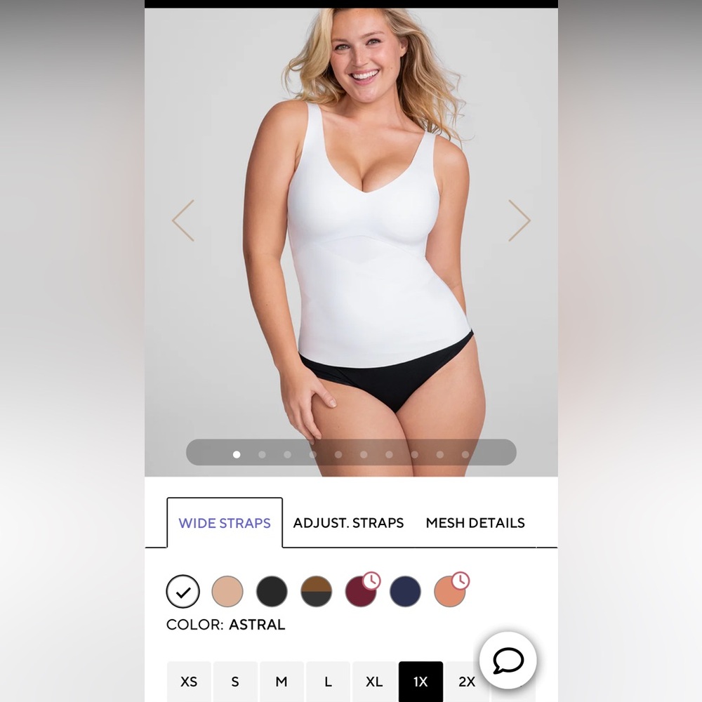 HoneyLove Shapewear Tank White 1X